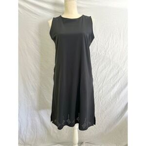 Title Nine Black Sleeveless Laser Cut Hem Dress Athleisure Size S